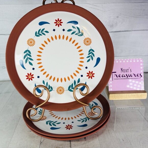Mesa Mia CHAPALA by Jenny Martinez Mexican Style Stoneware Dinner Plates Set 3 - Picture 1 of 16